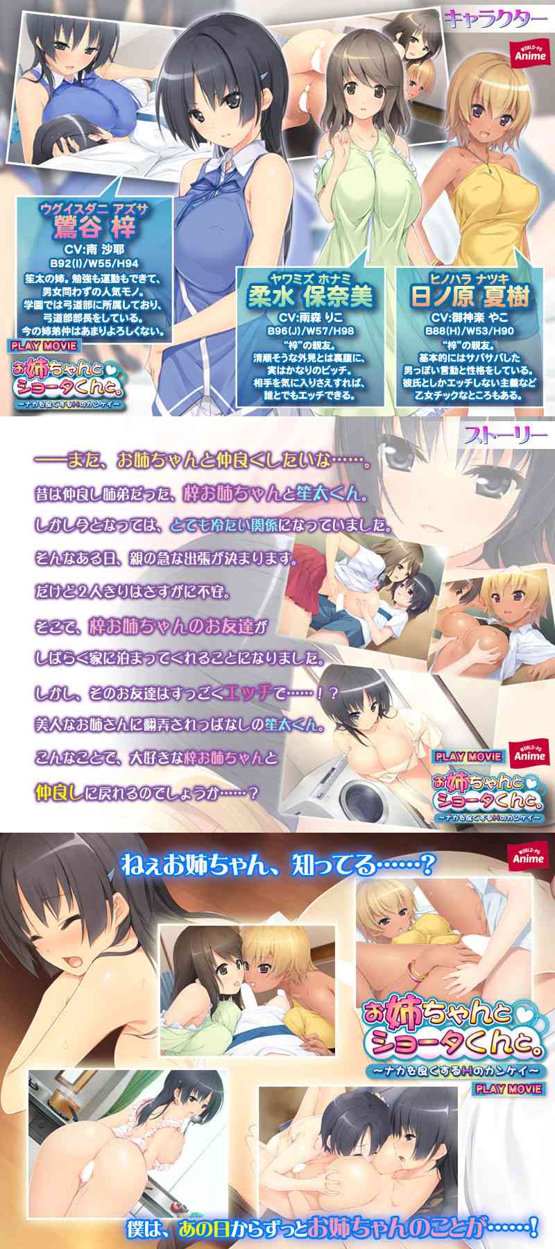 お姉ちゃんとショータくんと。〜ナカを良くするHのカンケイ〜 PLAY MOVIE（WorldPG Anime）-動画画像