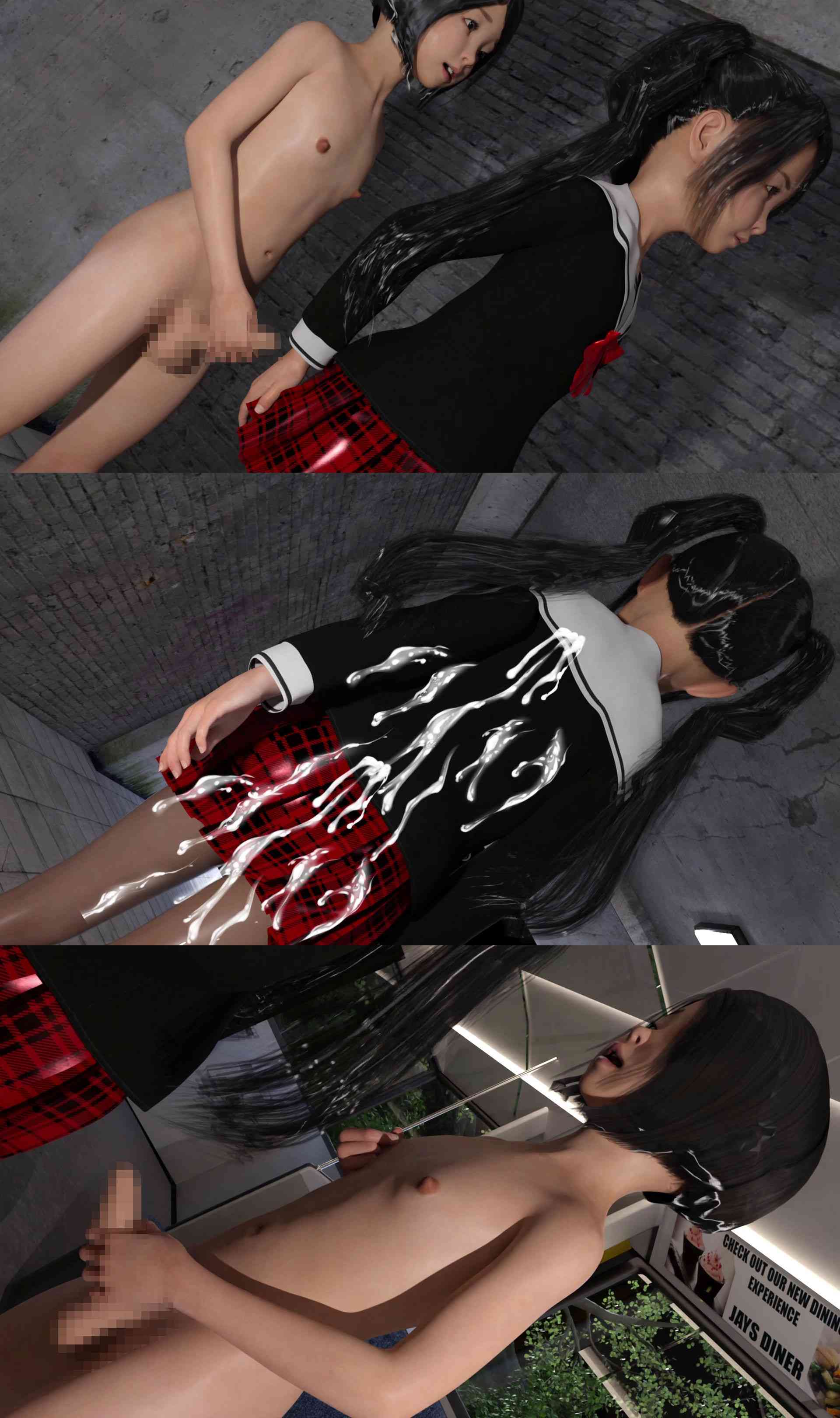 クラスメイトの制服にぶっかける男_動画（光沢3Dっ娘クラブ）-動画画像