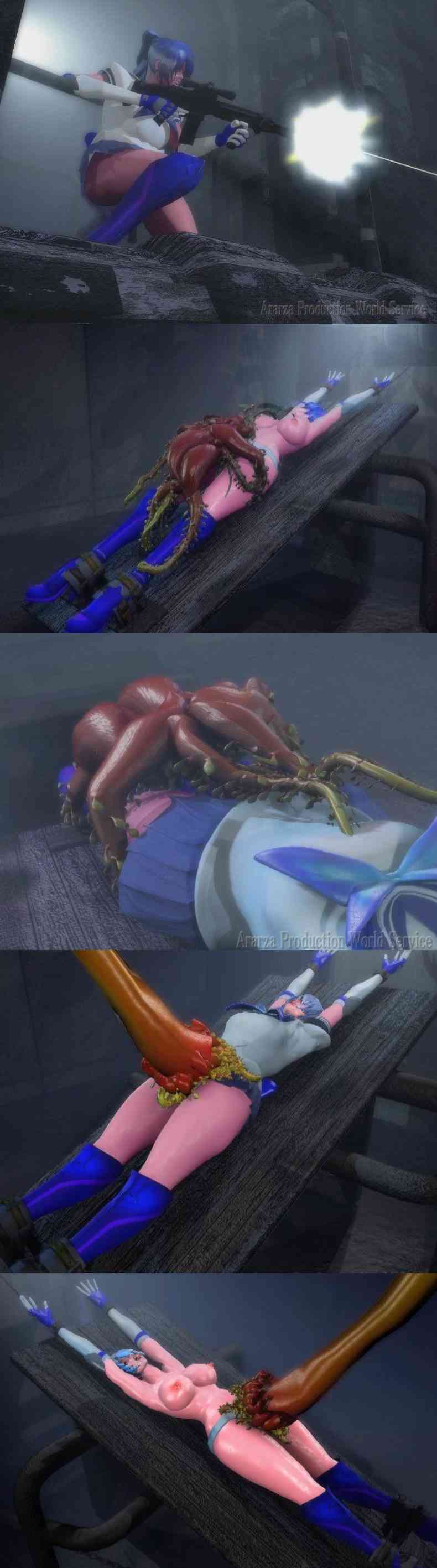 戦うヒロイン拷問 メタファー2 Aria 引き伸ばし淫獣責め（Ararza）-動画画像