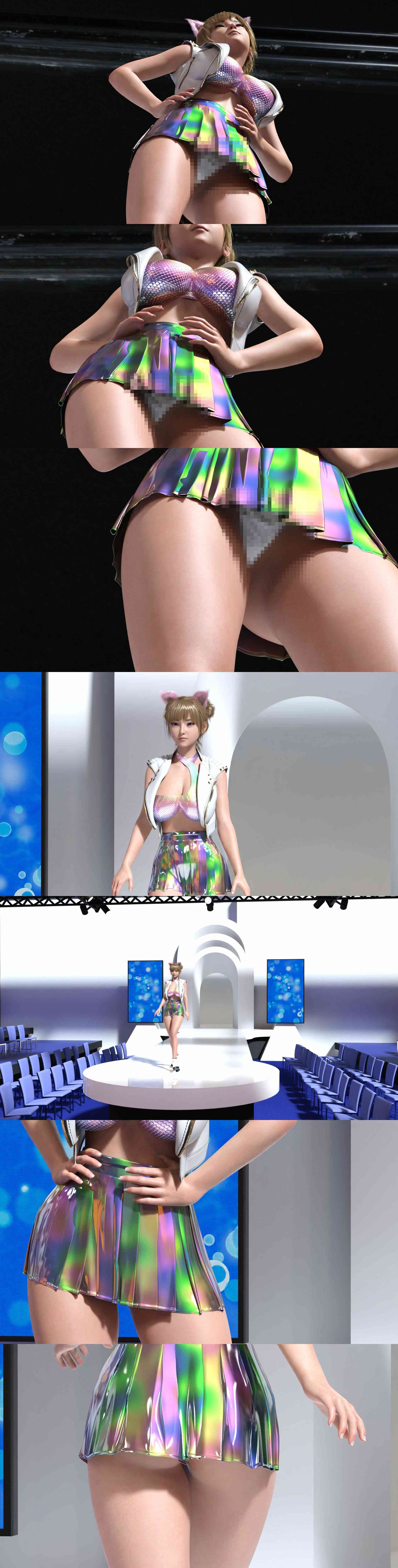 廻里のファッションショーリハーサル（PV01:純白Tバックパンティ）（Libido-Labo）-動画画像