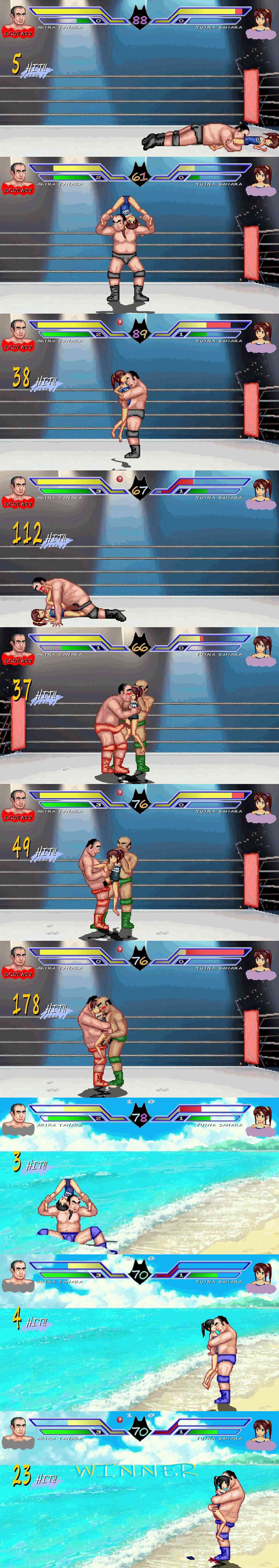 変態レスラーとスク水少女のエッチなバトル（WOLF）-動画画像