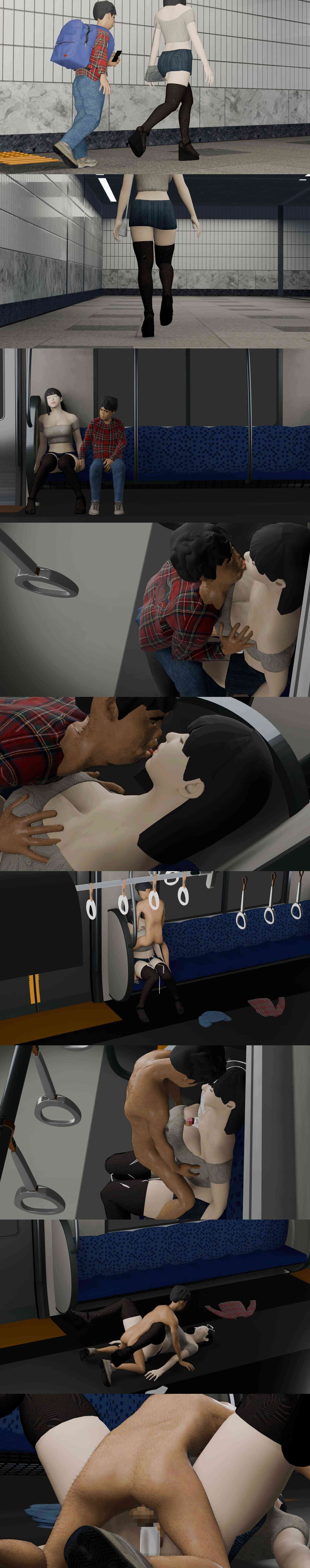 電車にて…（サンタ・クルス2D&3D）-動画画像