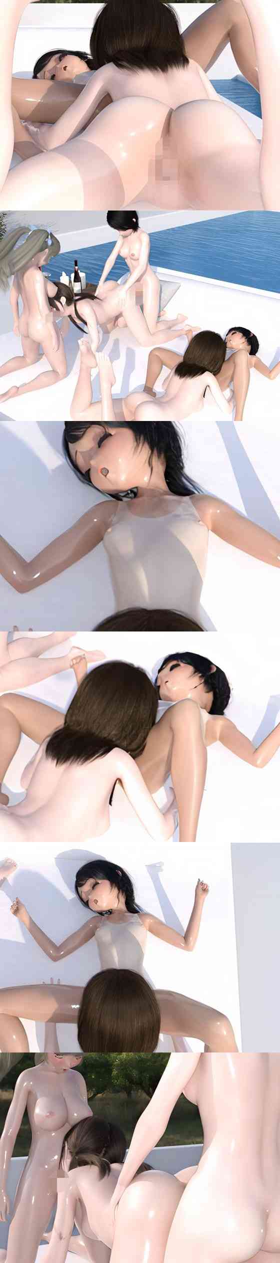 貧乳少女たちのふたなり乱交パーティーその3（ruana）-動画画像